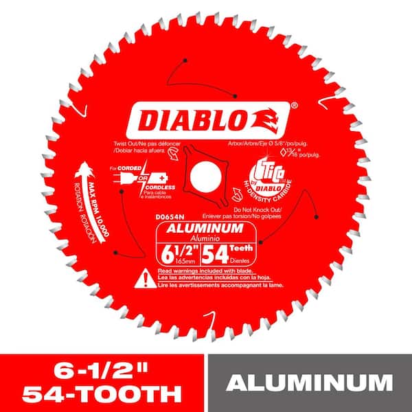 DIABLO 6-1/2in. x 54-Teeth Saw Blade for Medium Aluminum