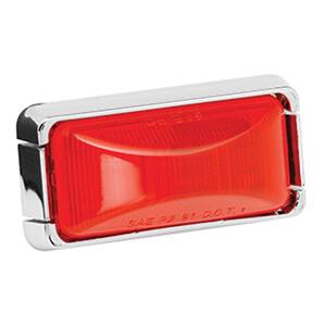 Side Marker Light Kit With Chrome Housing - Red