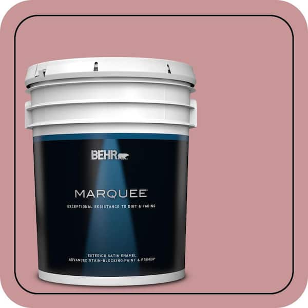 BEHR MARQUEE 5 Gal. #S140-4A Dusty Rose Satin Enamel Exterior Paint and Primer