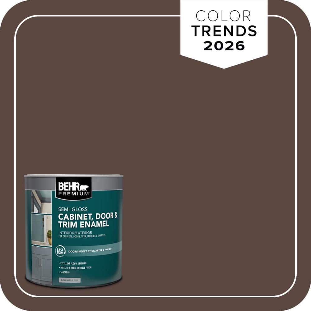 BEHR PREMIUM 1 qt. #N170-7 Baronial Brown Semi-Gloss Enamel