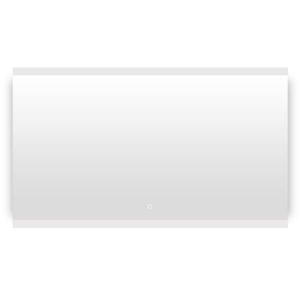cadeninc 35.43 in. W x 60 in. H Rectangular Frameless Wall-Mounted Bathroom Vanity Mirror with Lights Anti-Fog Touch Control