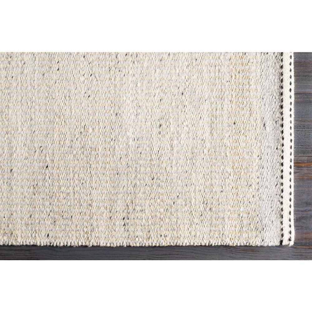 Handmade Black and Beige Wool Flat Woven Rug 6' x 9'