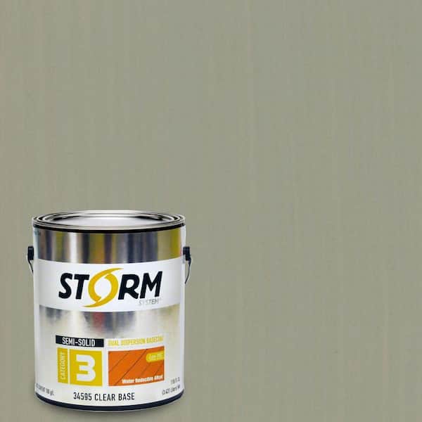 Storm System 1 gal. Parsons Gray Exterior Semi-Solid Dual Dispersion Wood Finish