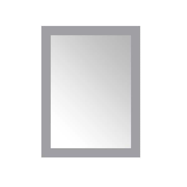 Home Decorators Collection Grace 24 in. W x 32 in. H Rectangular Framed Wall Mount Bathroom Vanity Mirror in Pebble Gray