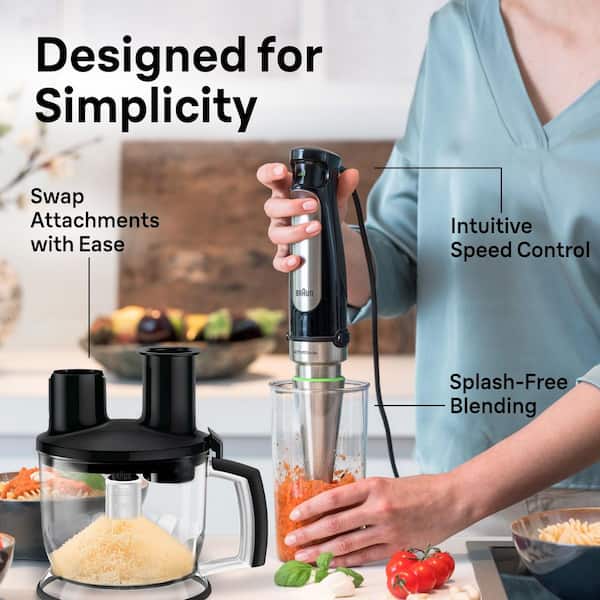 Braun MultiQuick Hand Blenders Stand Mixer Residential Stainless Steel Food Grinder Attachment Braun MultiQuick Hand Blenders Stand Mixer Residential Stainless Steel Food Grinder Attachment