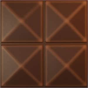 19 5/8 in. x 19 5/8 in. Richmond EnduraWall Decorative 3D Wall Panel, Aged Metallic Rust (12-Pack for 32.04 Sq. Ft.)