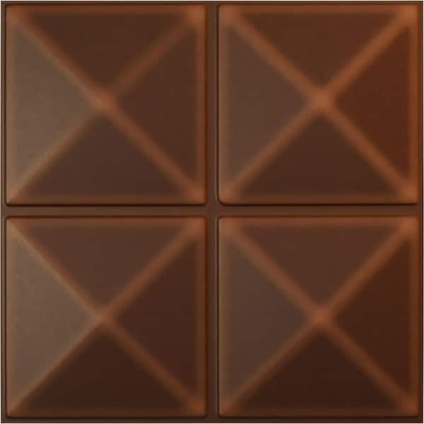 Ekena Millwork 19 5/8 in. x 19 5/8 in. Richmond EnduraWall Decorative 3D Wall Panel, Aged Metallic Rust (12-Pack for 32.04 Sq. Ft.)