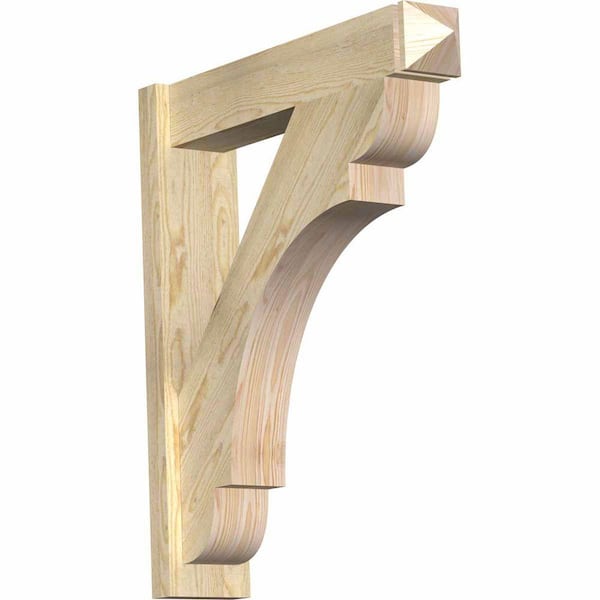 Ekena Millwork 6 in. x 32 in. x 28 in. Douglas Fir Olympic Arts and Crafts Rough Sawn Outlooker