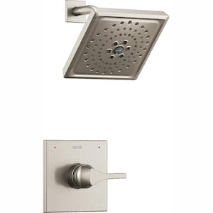 Zura 1-Handle Shower Faucet Trim Kit with H2Okinetic Spray in Stainless (Valve Not Included)