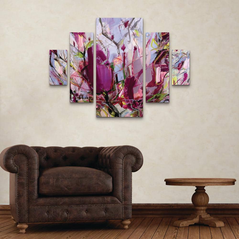 Kati Bujna Magnolia Blossoms Abstract Canvas Wall Art Set
