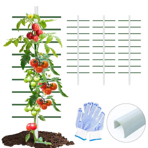 Ecostake 6 ft. x 2 ft. FRP 3D U Tower Type Garden Vine Trellis, Heavy-Duty Plants Support Ladder, 3 Pack