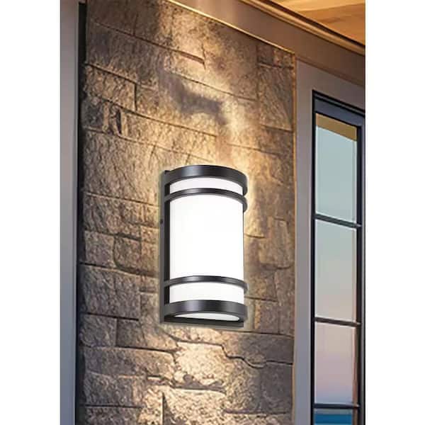 Mullen Oil Rubbed Bronze Hardwired LED Outdoor Wall Light Lantern Sconce with Integrated LED Included