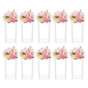 23.62 in. Tall Indoor/Outdoor Clear Acrylic Plastic Plant Stand (Set of 10)
