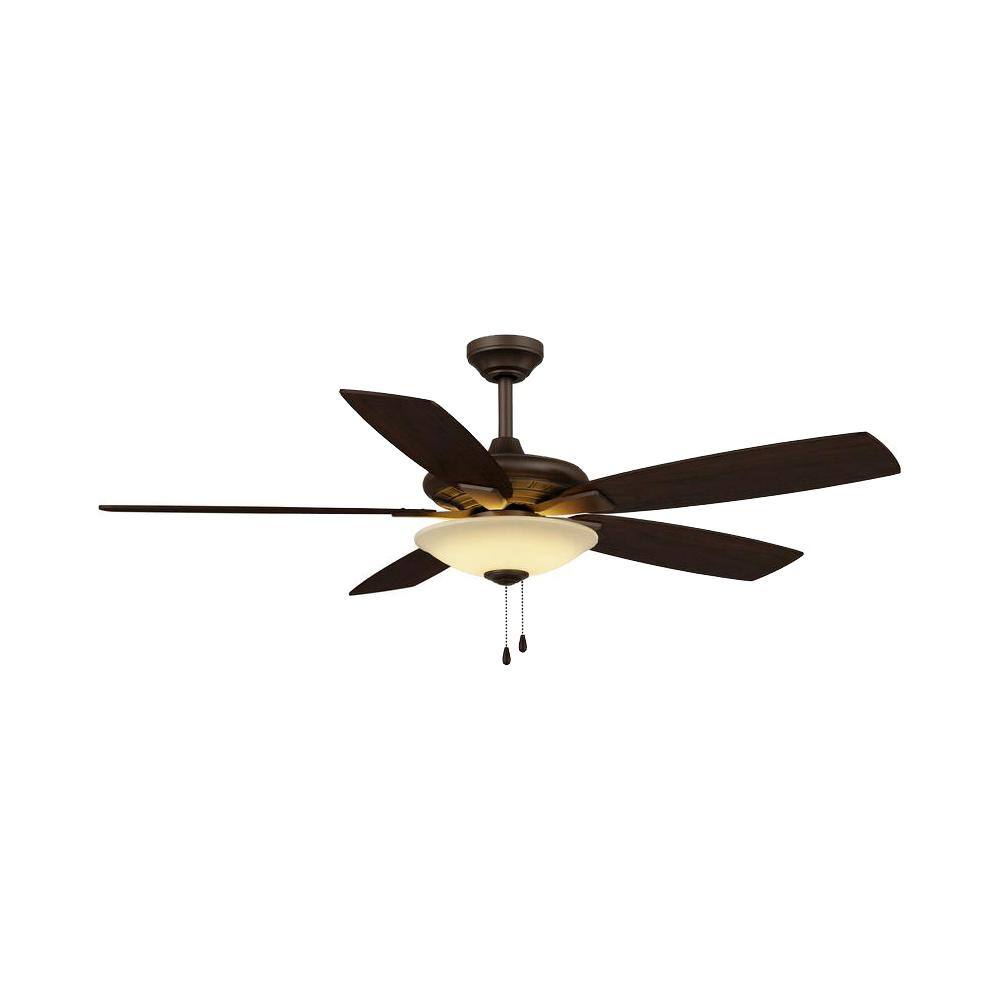 Hampton Bay Menage 52 in. LED Indoor Oil Rubbed Bronze Smart 
