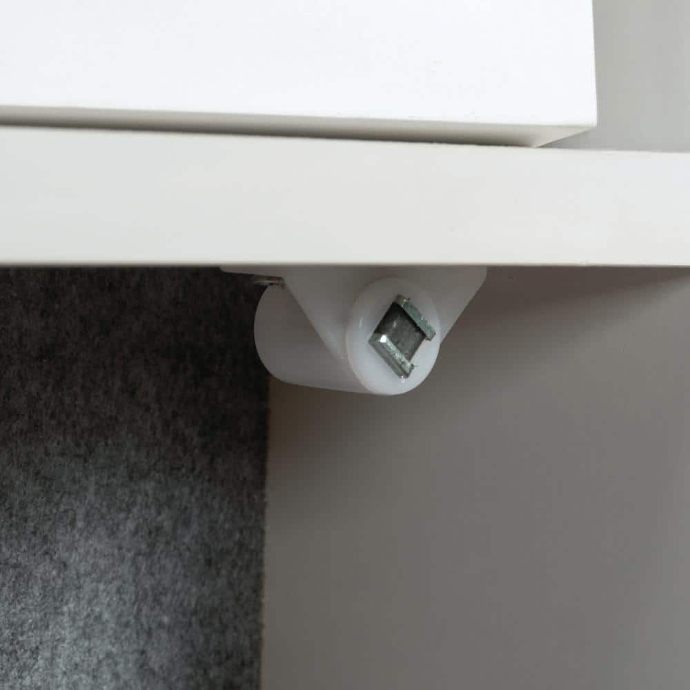 Pearl Oak and White Wall Mounted Floating Desk