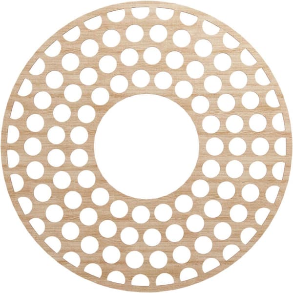 0.375 in. x 38 in. x 38 in. Wood Medallion Moulding