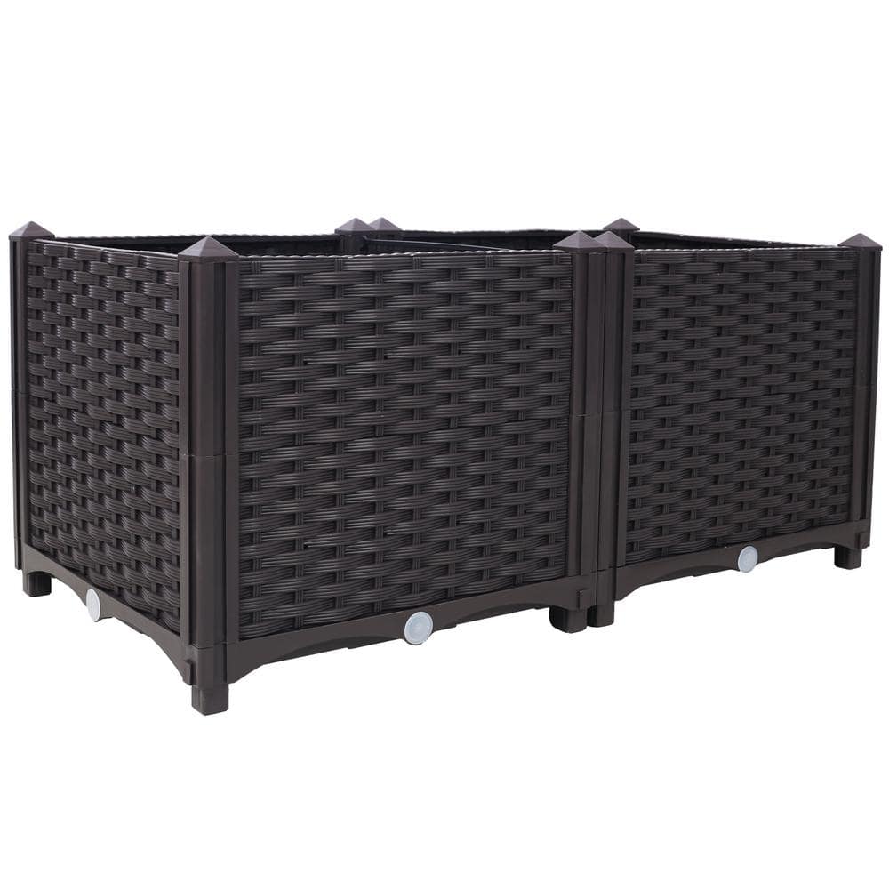31.5 in. x 15.7 in. x 14.7 in. Polypropylene Deep Raised Garden Bed Plastic