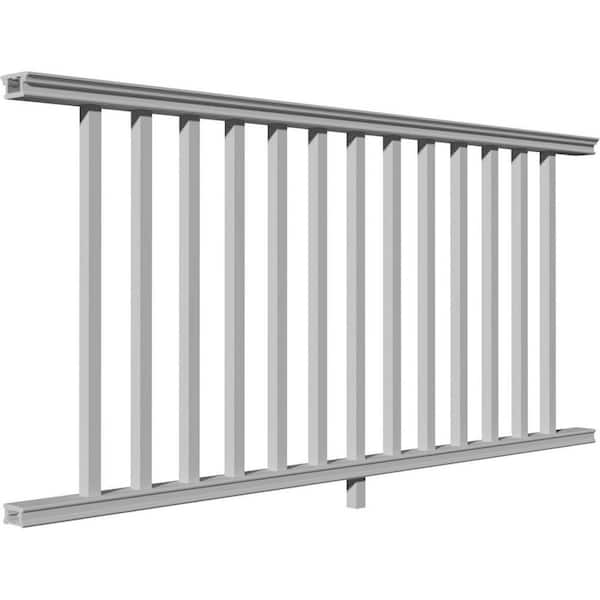 INTEX MILLWORK SOLUTIONS 72 in. x 36 in. Level Section Providence Rail Kit with Reinforcements, 13 Balusters, Hardware and Crush Blocks