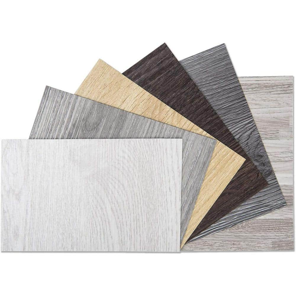 Take Home Sample Set of 6 5.9 in. x 3.9 in. 12 MIL Water Resistant Peel and Stick Luxury Vinyl Plank Flooring Sample price history on PriceWatchPro