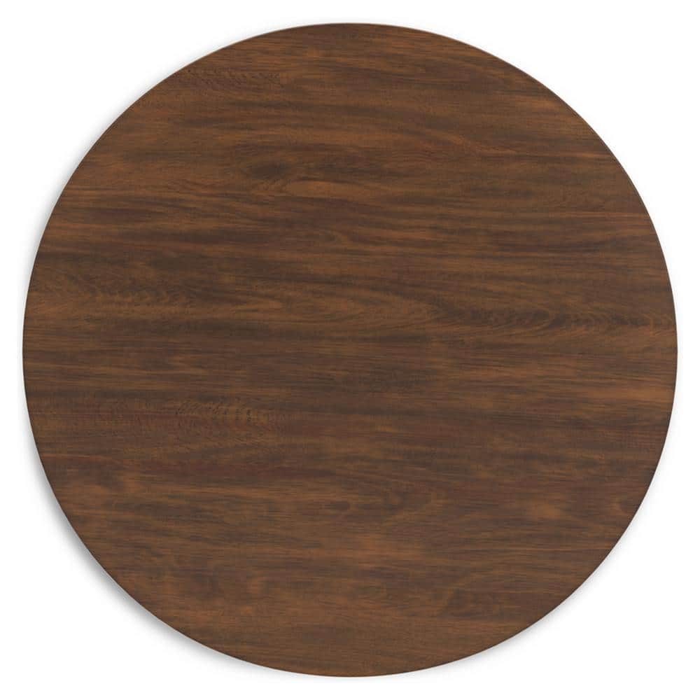 Brown Round Extendable Wood Dining Table