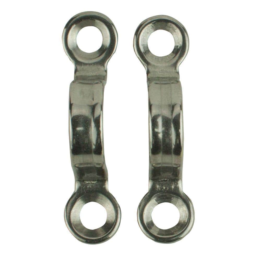 2pcs 8-Shape Chain Buckle Stainless Steel Double Ended Swivel Eye Hook  Shackle Ring Connectors for Swing Hanging Hammock