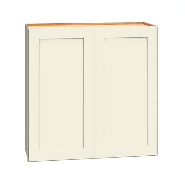 QuickShip Cottage 30 in. W x 12 in. D x 30 in. H Assembled Plywood Shaker Wall Kitchen Cabinet in Starlight