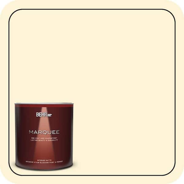 BEHR MARQUEE 1 qt. #390C-1 Capri Cream Matte Interior Paint & Primer