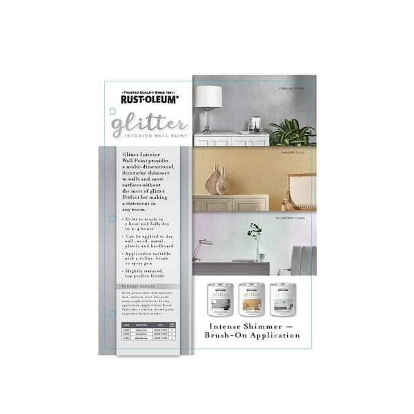 1 qt. Iridescent Clear Glitter Interior Paint (2-Pack)