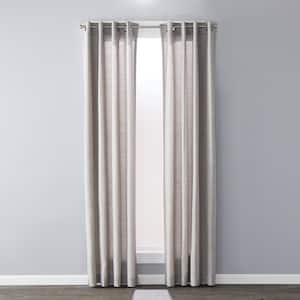 Gray Solid Grommet Curtain - 40 in. W x 63 in. L
