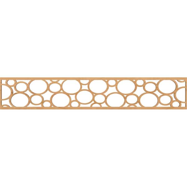 Ekena Millwork Hemingway Fretwork 0.25 in. D x 46.625 in. W x 8 in. L Maple Wood Panel Moulding