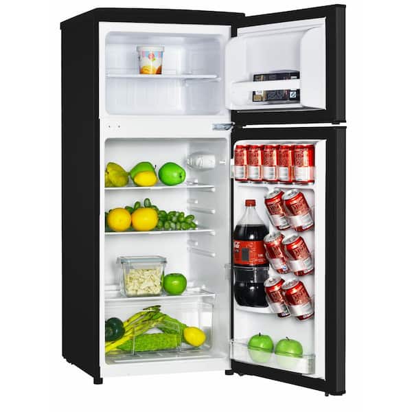 18.5 in. W, 4.5 cu. ft. 2-Door Mini Refrigerator, with Freezer in Black