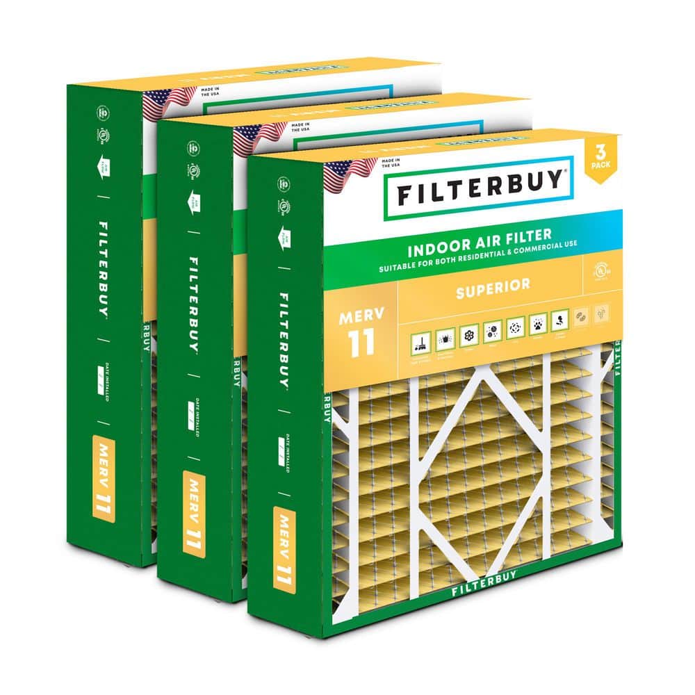 21 in. x 21 in. x 5 in. MERV 11 (FPR 7) Allergen Defense Pleated HVAC AC Furnace Air Filters for Rheem and Ruud (3-Pack) price history on PriceWatchPro