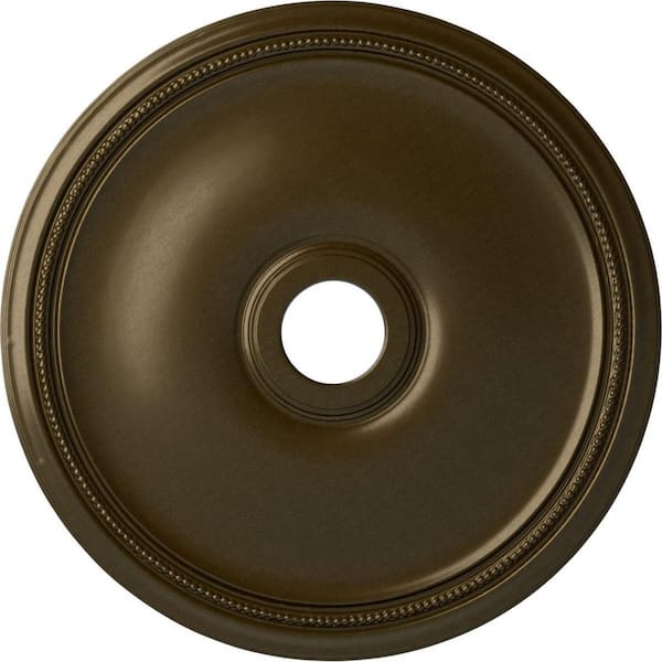 Ekena Millwork 24" x 3-5/8" ID x 1-3/4" Theia Urethane Ceiling (Fits Canopies upto 6-3/4")Brass
