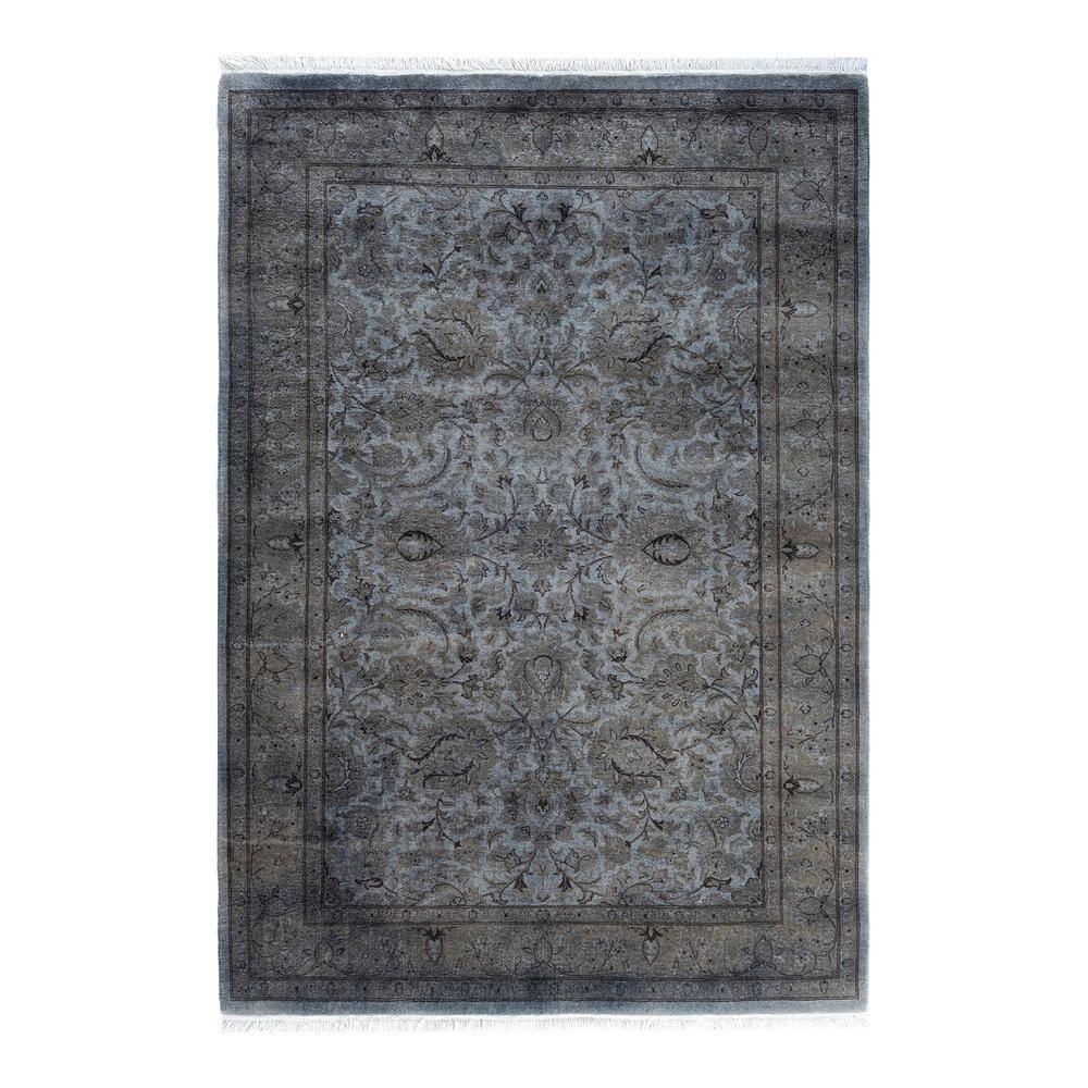 Fine Vibrance Gray 4 ft. x 6 ft. Solid Wool Indoor Area Rug price history on PriceWatchPro