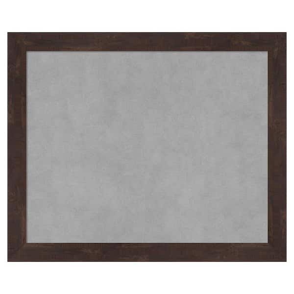 Amanti Art Fresco Dark Walnut 23 in. x 19 in. Framed Magnetic Board