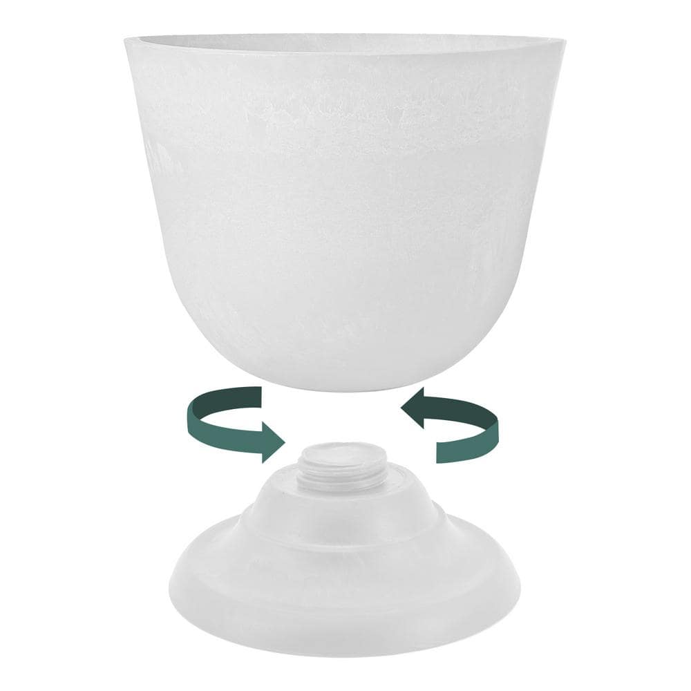 Black Recycled Plastic and Stone Medium Urn Planter