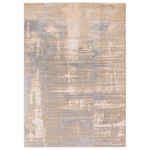 Flight 9 ft. x 13 ft. Gray/Brown Abstract Area Rug