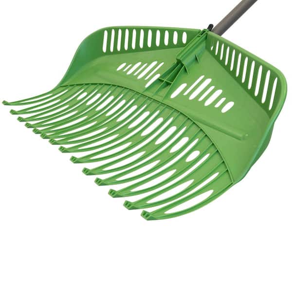 Ames FLIP 54.25 in. Steel Handle Poly Scooping Leaf Rake 10000