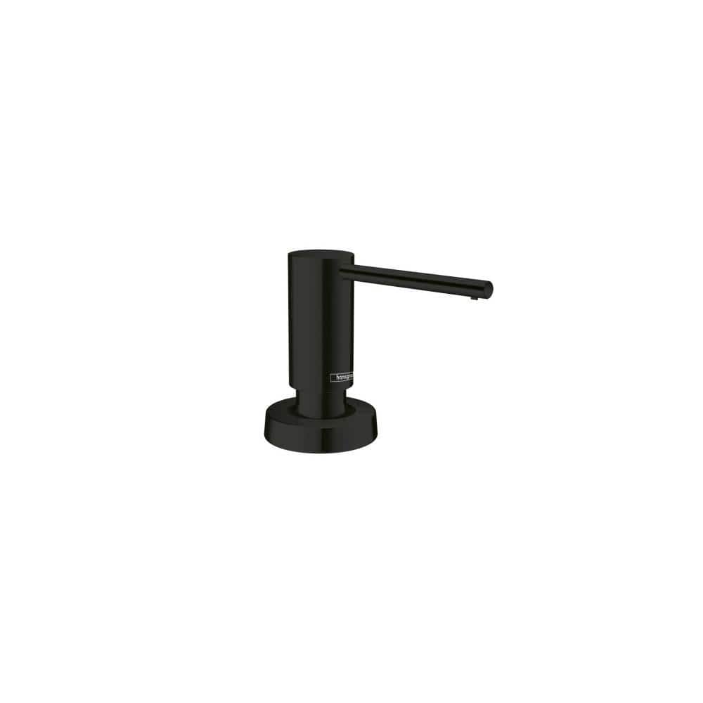 Matte Black Steel Optic Modern Deck Mount Soap Dispenser