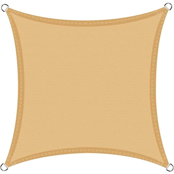 Yangming 20 ft. x 16 ft. Sand Rectangular Heavy Weight Sun Shade Sails Canopy UV Block for Patio Garden Outdoor Activities