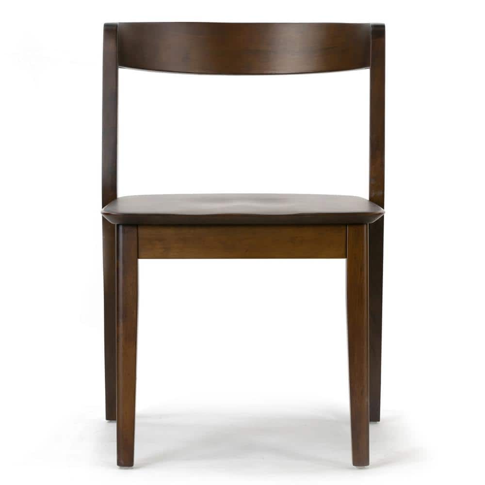 Vintage Charm High Ladderback Side Chair in Dark Brown Wood