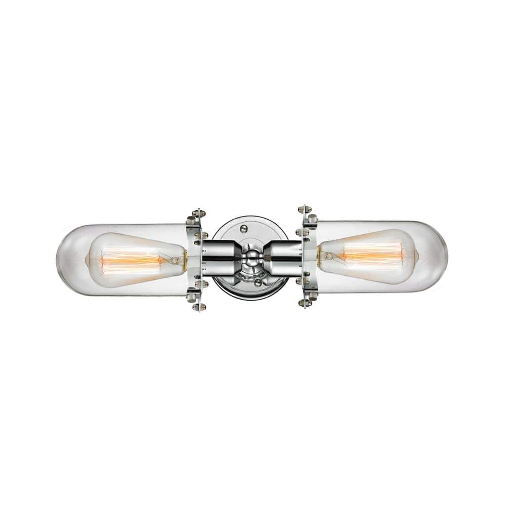 Centri 22 in. Clear, Polished Chrome Vanity Light with Clear Glass Shade price history on PriceWatchPro