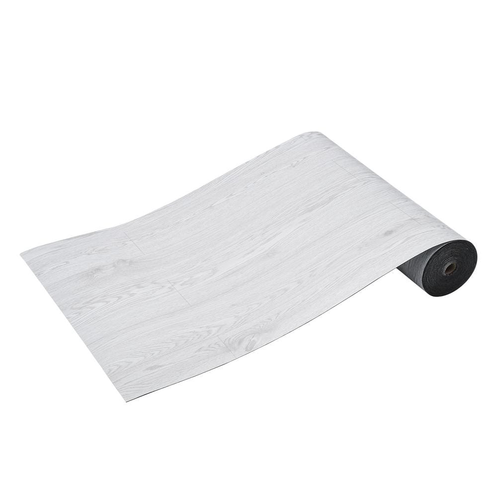 12 MIL Wood Look 64 Peel and Stick Light Gray Wood Grain Vinyl Tiles 390 x 23.6 in. DIY Easy Install Waterproof Flooring price history on PriceWatchPro