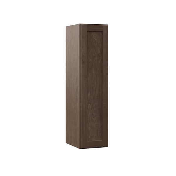 Shaker 9 in. W x 12 in. D x 36 in. H Assembled Wall Kitchen Cabinet in Brindle