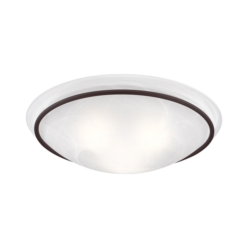 Newburgh Bronze 3-Light Semi-Flush Mount with Alabaster Glass