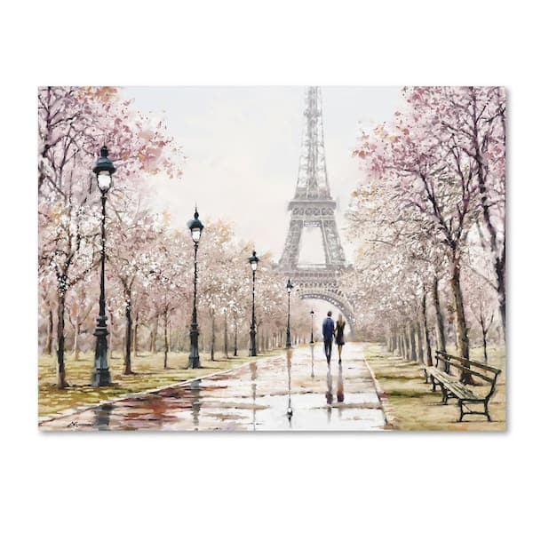 Trademark Fine Art Macneil Studio Eiffel Tower Pastel Canvas Unframed Photography Wall Art 35 in. x 47 in