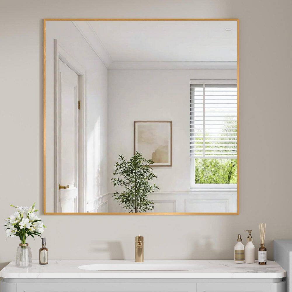 36 in. W x 36 in. H Rectangular Framed Wall Bathroom Vanity Mirror in Oil Rubbed Bronze price history on PriceWatchPro