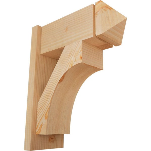 Ekena Millwork 8 in. x 22 in. x 18 in. Douglas Fir Westlake Arts and Crafts Smooth Outlooker