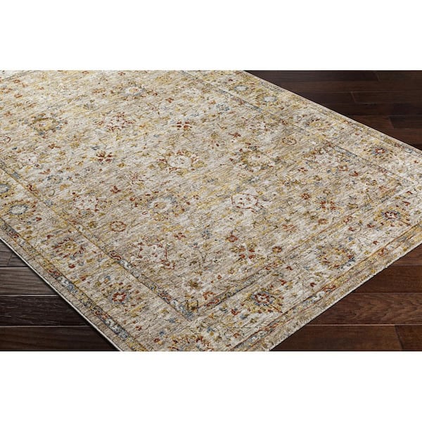 Mona Lisa Tan Traditional Border 6 ft. x 9 ft. Area Rug
