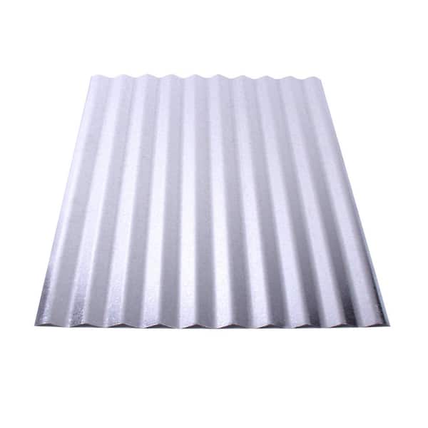 UNION CORRUGATING COMPANY Corrugated 7/8 in. x 24 in. x 12 ft. 31-Gauge Galvanized Steel Roof Panel in Metallic